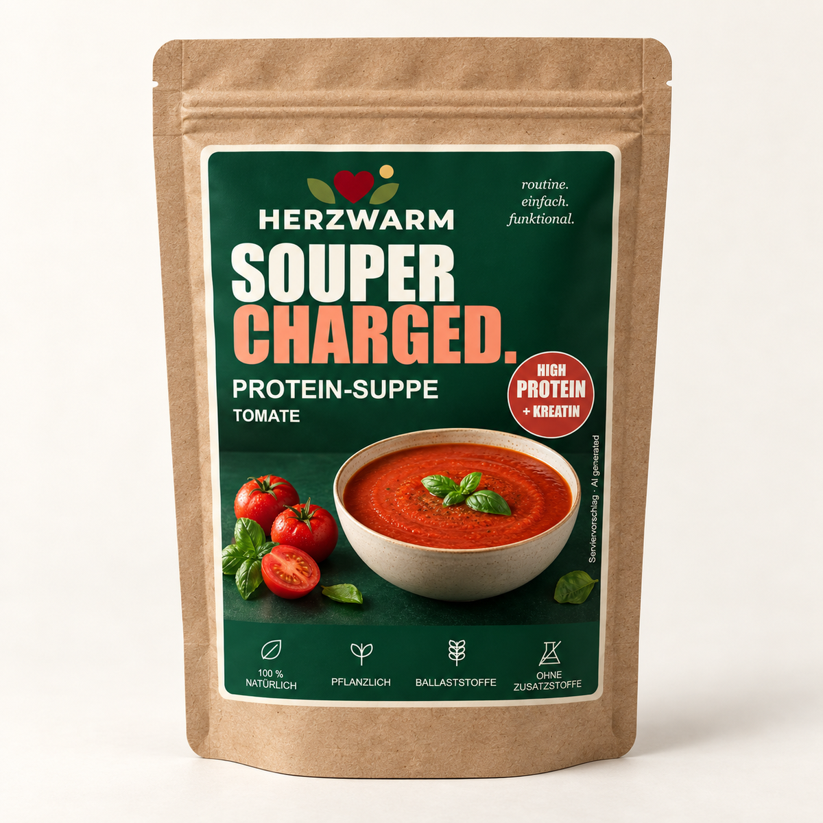 Herzwarm Protein-Suppe Tomate