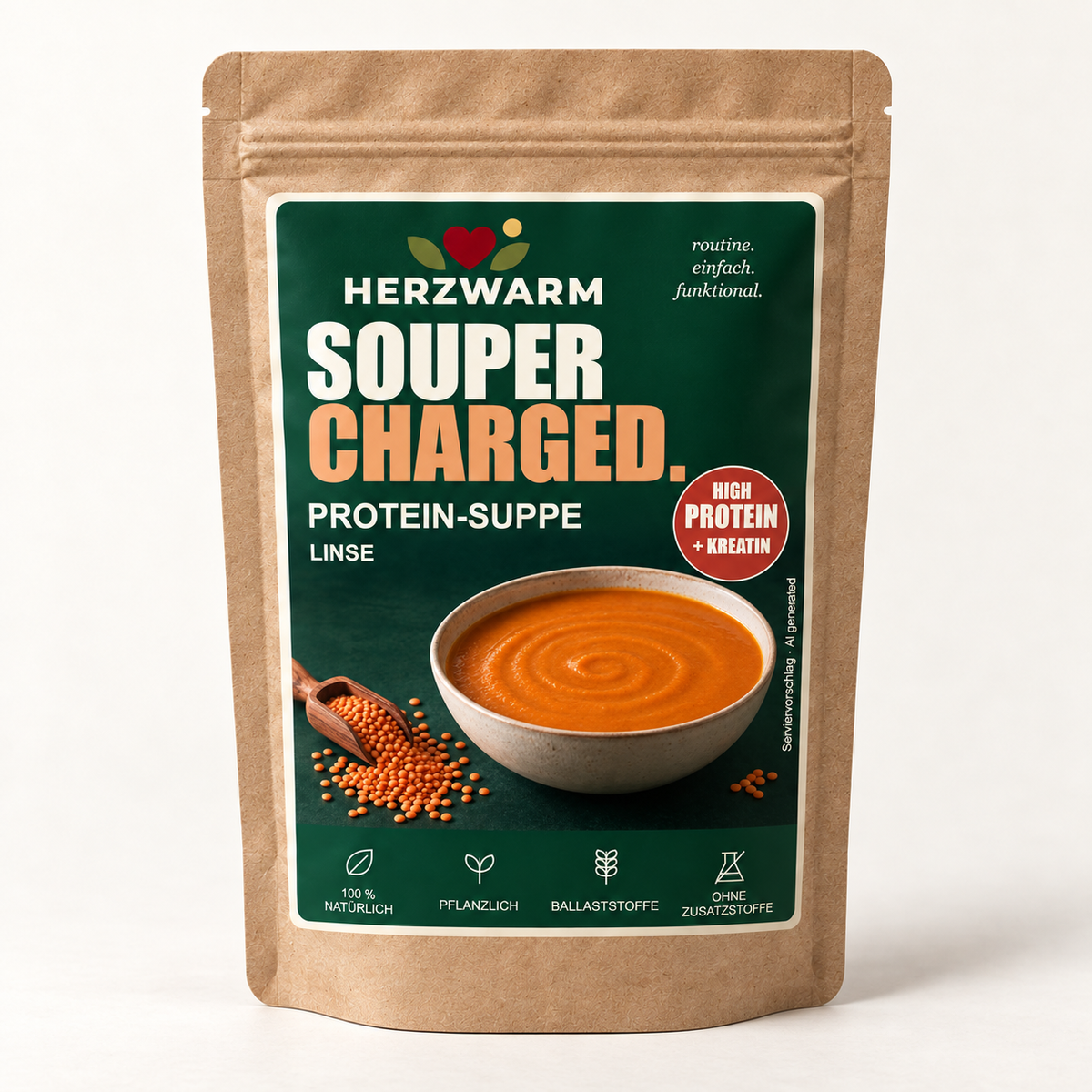 Herzwarm Protein-Suppe Linse