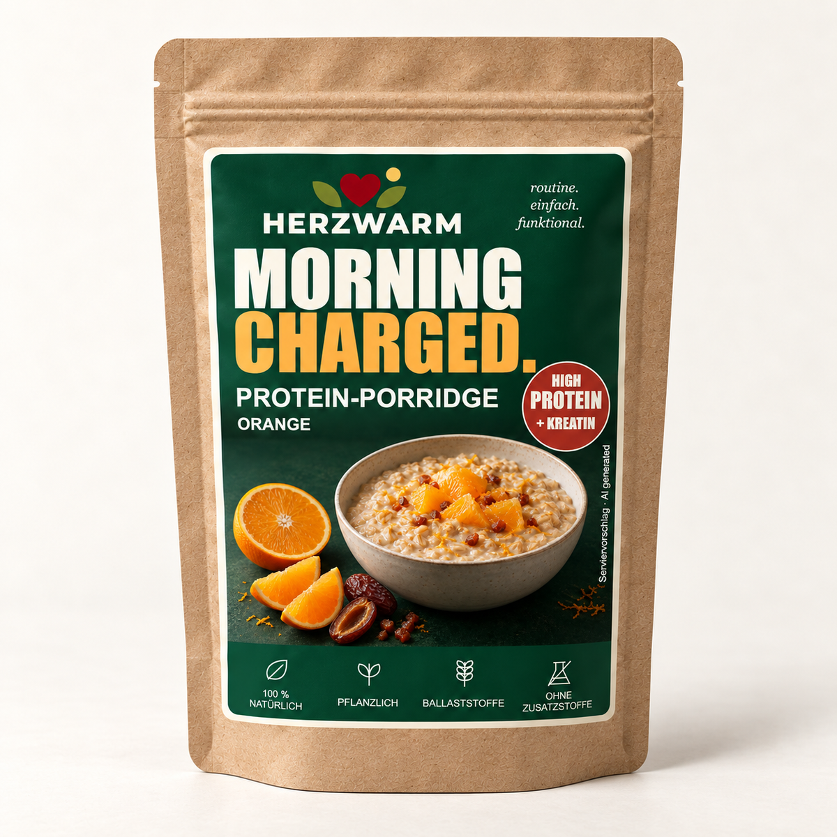 Herzwarm Protein-Porridge Orange